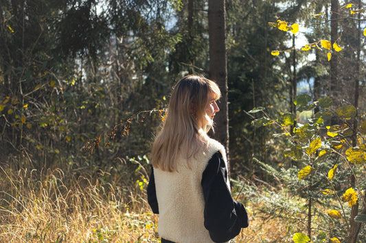 Woolen Woman's Vest - White-0