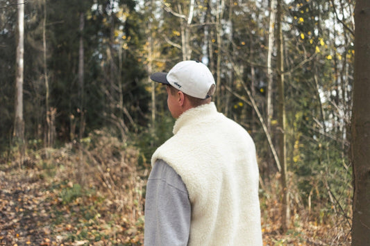 Woolen Unisex Vest - White-0