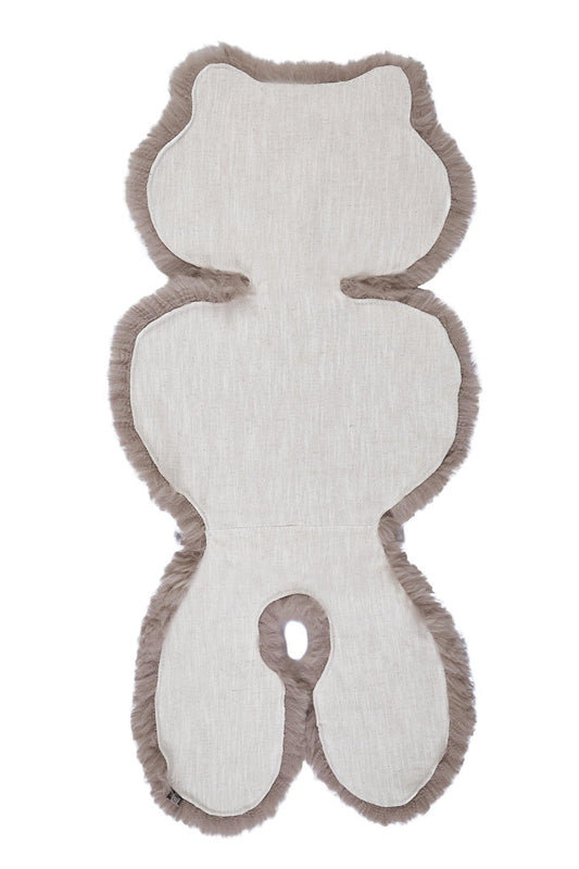 Greige Natural Sheepskin Car Seat / Stroller Liner-1