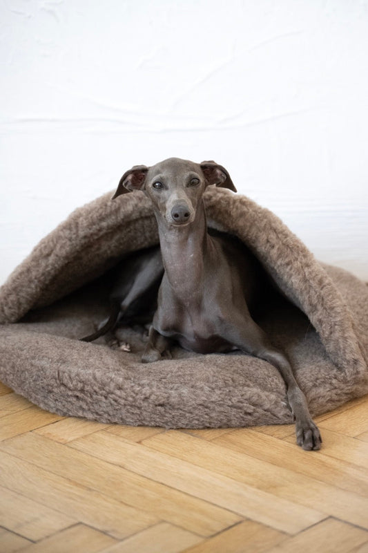 Natural Wool Pet Cave - Beige-0