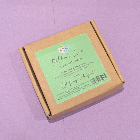 Patchouli Lime Aromatherapy Shower Steamers – Uplifting Citrus & Floral – Set of 4-1