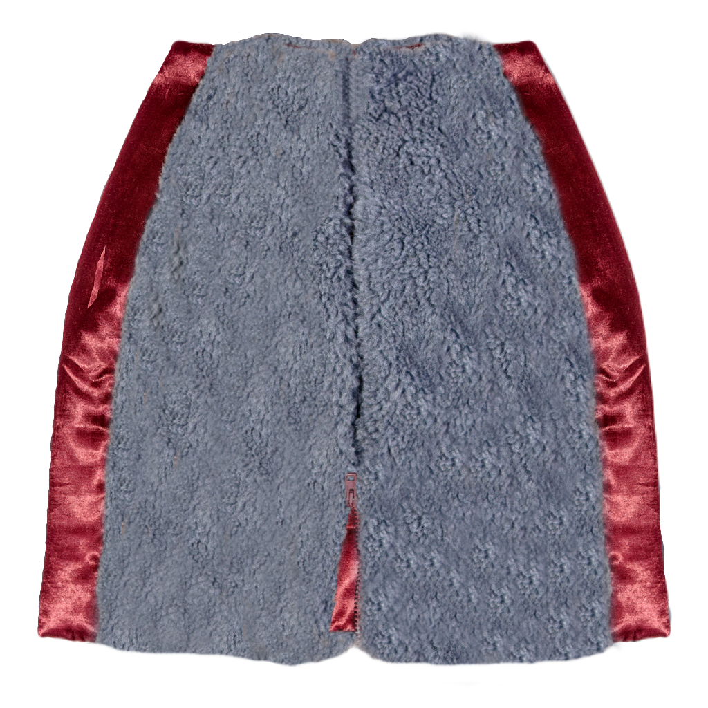 Woolen Women's Short Skirt - Dark Grey-2