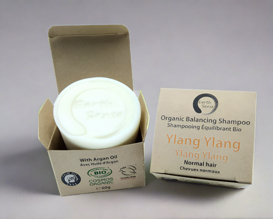 Organic Certified Balancing Solid Shampoo - Ylang Ylang - Normal & all Hair Types 60g-0
